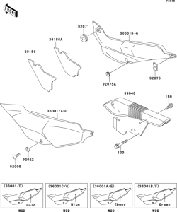 KLE500 Side covers / chain cover(1 / 2)