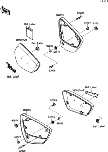VN1500 Боковые обтекатели