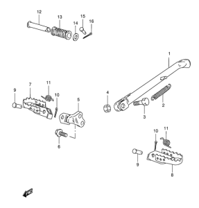 TS125 Stand - footrest