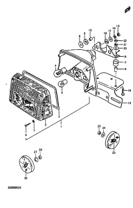 GS850 Задний комбинированный сигнал