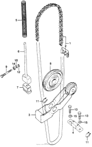 CL175 Cam chain + tensioner