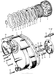 CL77 Clutch + left crankcase cover