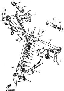 GTS1000A GTS1000AF Рулевой рычаг и кабель