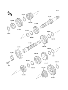 KDX125 Трансмиссия