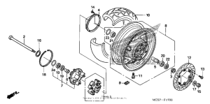 ST1300P (ABS) Переднее колесо