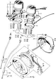 CB175 Cb / cl175headlight + speedometer + tachometer