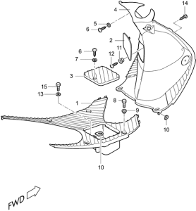 UF50 Щиток облицовочный задний