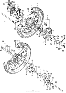 XL175 Front wheel + rear wheel
