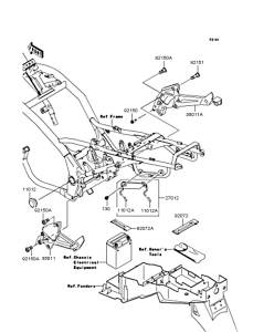 ZR250 Рама ,крепежные детали
