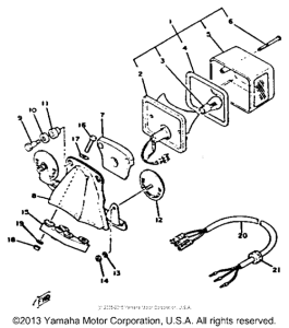XS650_2F - 1979 Задний фонарь