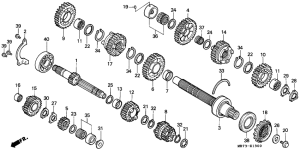 VFR750R Трансмиссия