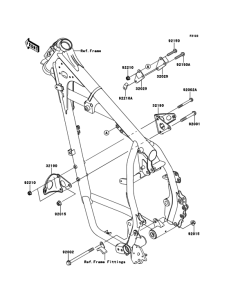 KL650 Крепление двигателя