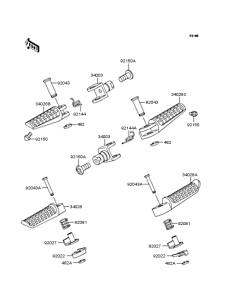 ZR400 Подножки