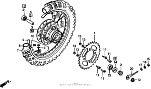 XR80R Переднее колесо