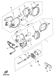 YP125 Grupo luces traseras