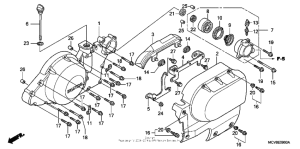 VTX1800S1 Крышка картера левая