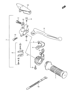 AX115 Рукоятка газа и тормоза