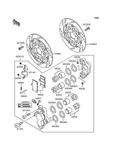 ZX900 Передний тормоз