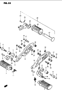 GS1100 Подножки