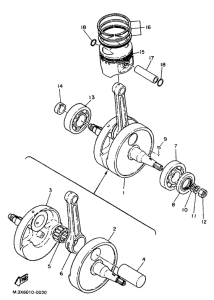 SR500 Коленчатый вал и поршни