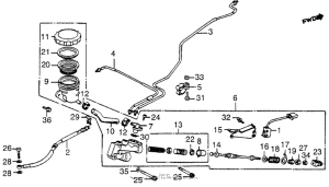 GL1200L 1200l rr. brake master cyl. 85