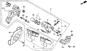 CR125R Задний суппорт