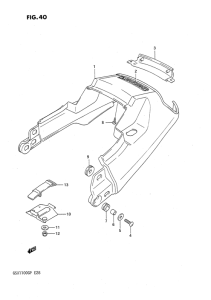 GSX1100 Обтекатель сидения