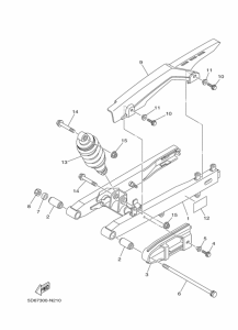 T135FI Задний рычаг и подвеска