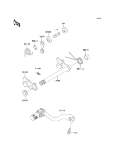 KX125 Механизм переключения передач