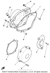 YZ400F Боковые крышки