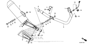 CBR300R Глушитель