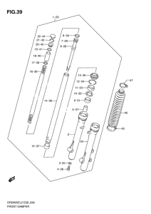 DR200 Передняя вилка