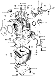Z50A Цилиндр и головка цилиндра