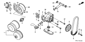 XRV750 Насос масляный  / фильтр масляный
