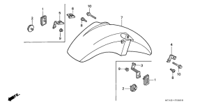 VFR750F Переднее крыло