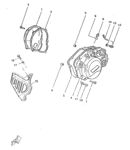 TZR50 Крышка картера двигателя