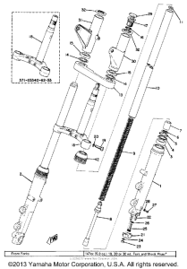 XS500B Передняя вилка