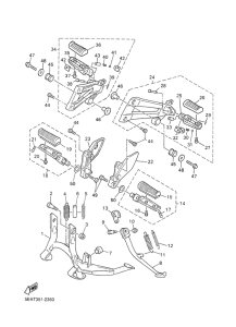 XJR1300 Stand & footrest