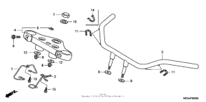VT750CA Handlebar + top bridge
