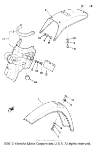 MX175F Front fender-rear fender