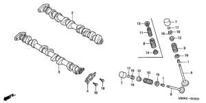  Распред вал / клапана