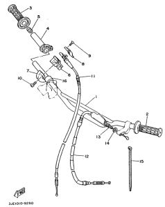 YZ250 Steering handle. cable