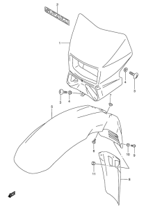 DR650 Фара головного света