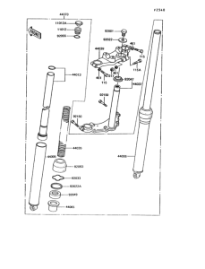 KE100 Передняя вилка