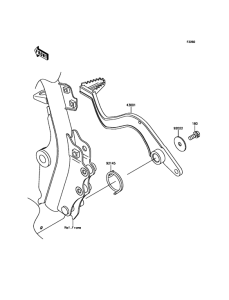 KL650 Педаль тормоза