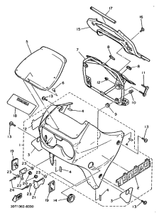 XT500Z Обтекатель 1