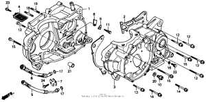 XR600R Картер двигателя