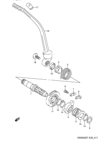 DR350 Ножной стартер