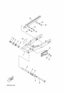 WR125R Задний рычаг и подвеска