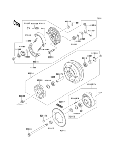 VN400 Задняя ступица колеса